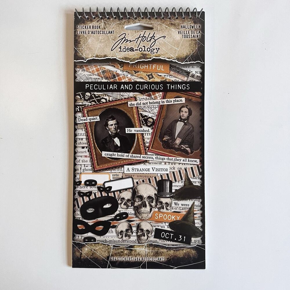 Tim Holtz idea-ology Halloween Sticker Book And Collage Strip Bundle - Picture 2 of 5